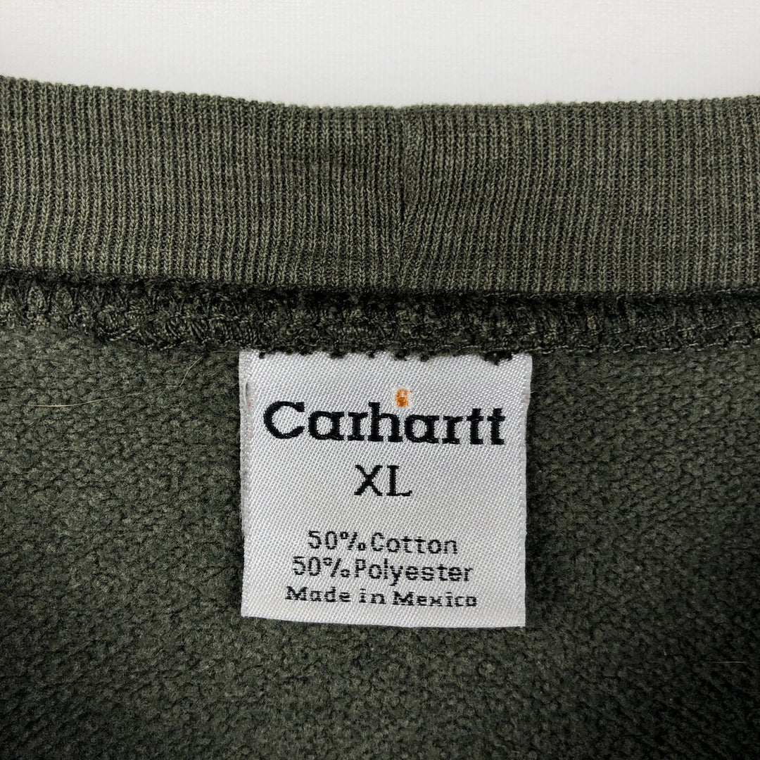 Carhartt sweatshirt, men's size XL cotton Khaki type Vintage Second Hand