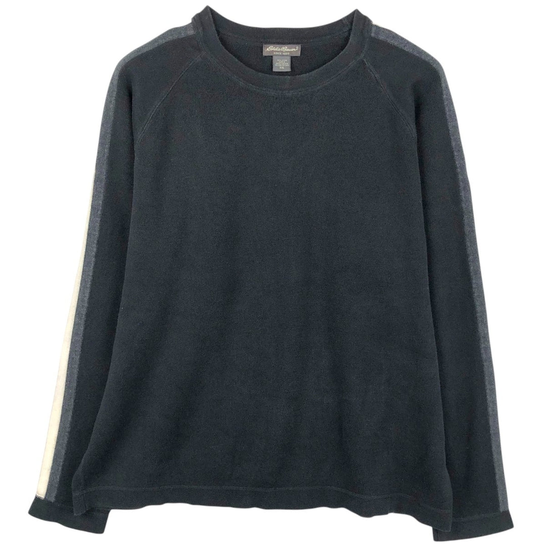 Eddie Bauer plain blank sweatshirt, made in the UK, men's size XXL equivalent. cotton black type Vintage Second Hand