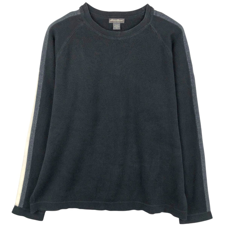 Eddie Bauer plain blank sweatshirt, made in the UK, men's size XXL equivalent. cotton black type Vintage Second Hand