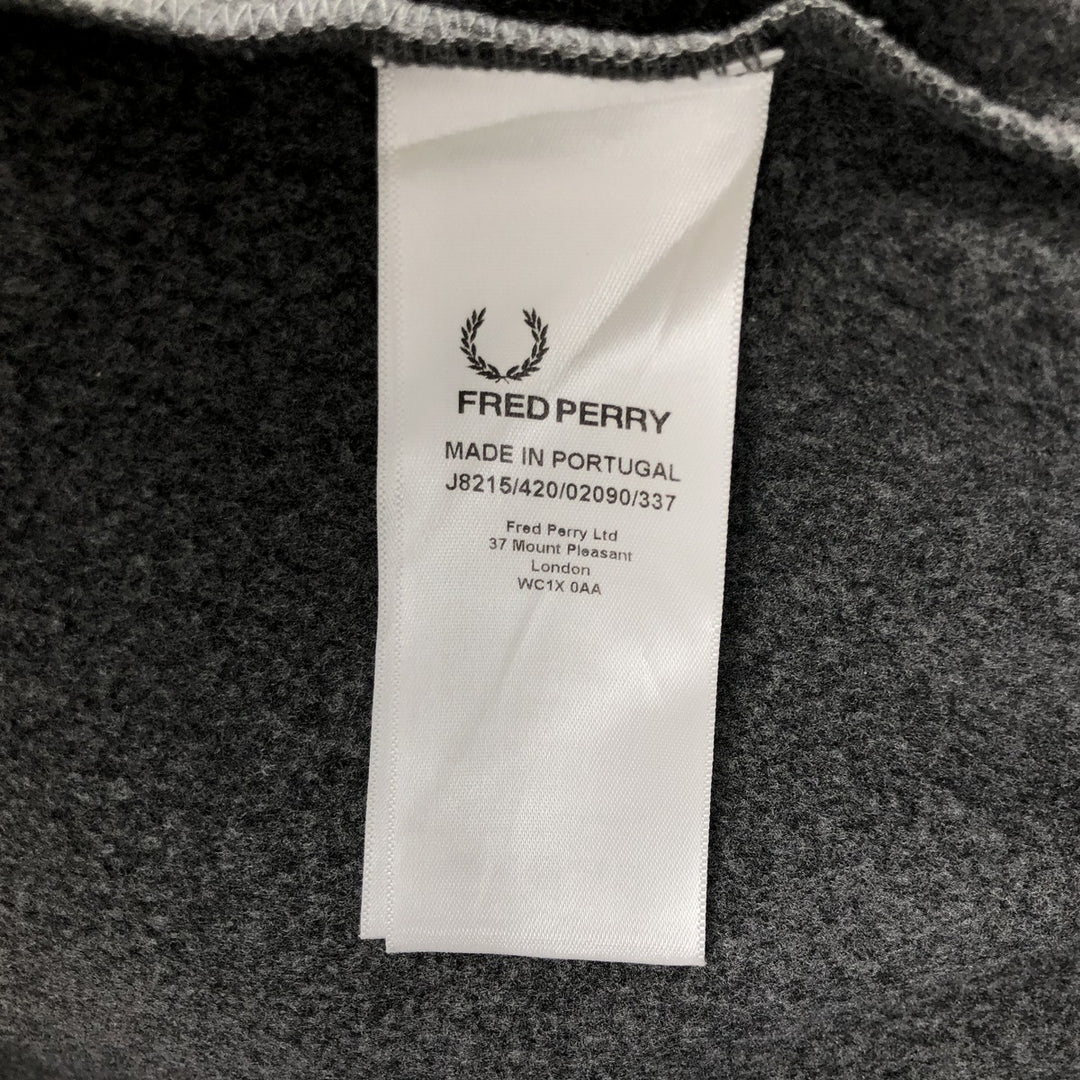 Fred Perry FRED PERRY Jersey Track Jacket Men's M polyester Charcoal Vintage Second Hand