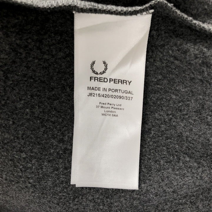 Fred Perry FRED PERRY Jersey Track Jacket Men's M polyester Charcoal Vintage Second Hand