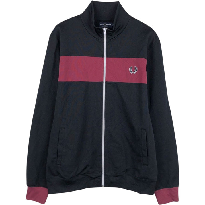 Fred Perry track jacket, men's size XL (approx.) polyester black type Vintage Second Hand