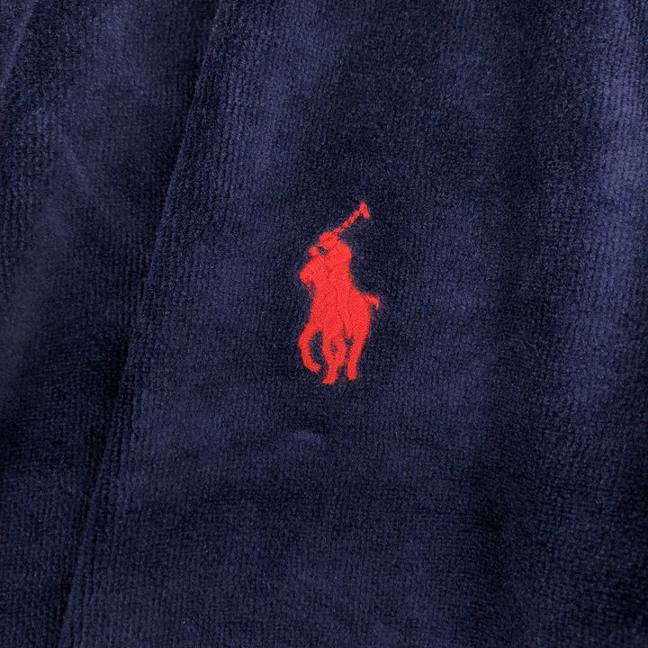 Ralph Lauren POLO RALPH LAUREN Velour Jersey Track Jacket, Men's Size XL (approx.) cotton navy blue type Vintage Second Hand