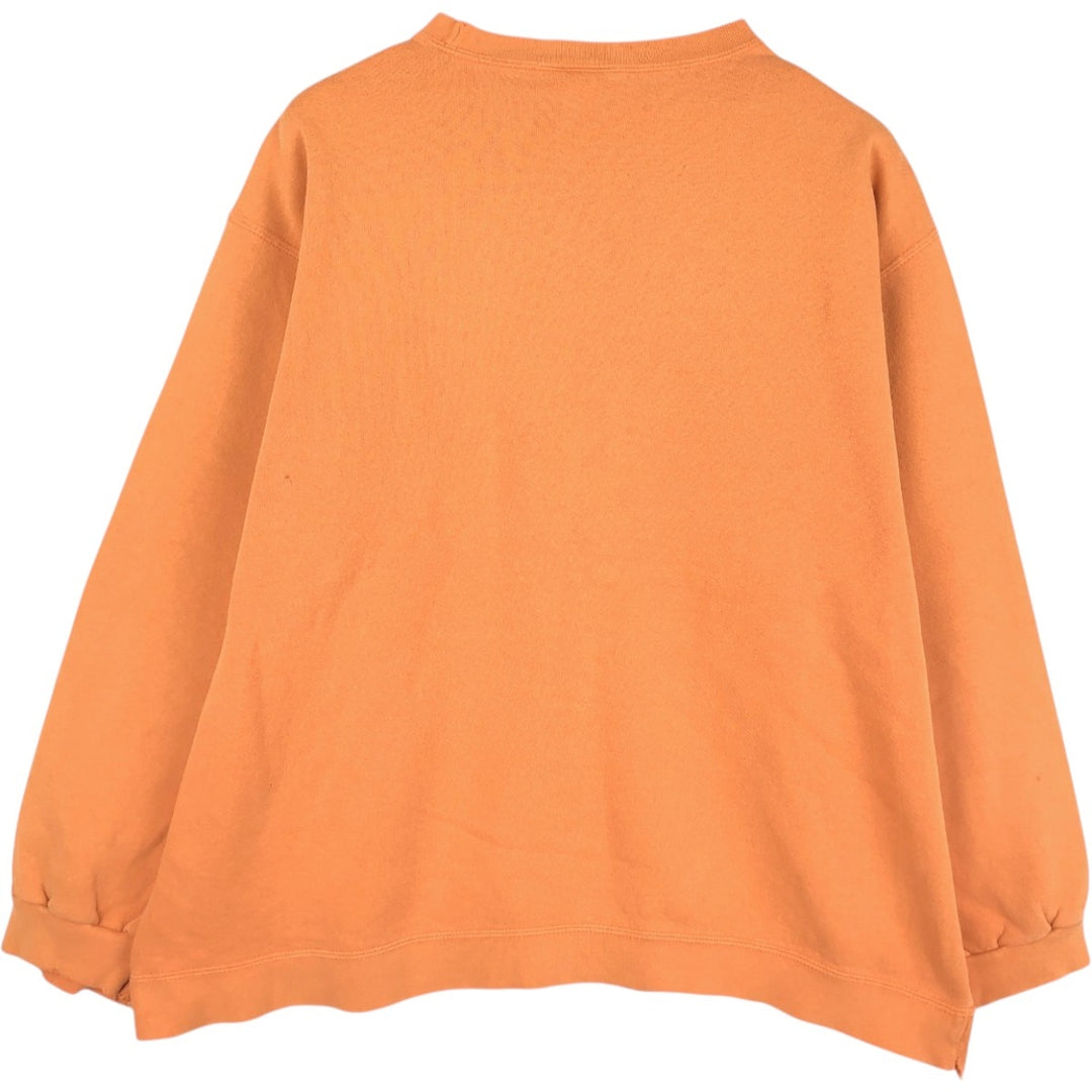Nike One Point Logo Sweatshirt, Trainer, Men's XXL cotton orange type Vintage Second Hand