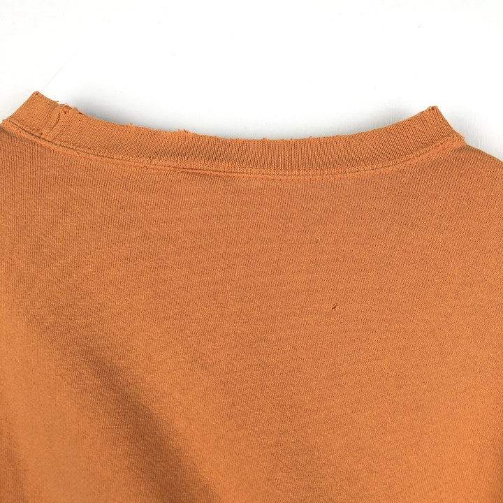 Nike One Point Logo Sweatshirt, Trainer, Men's XXL cotton orange type Vintage Second Hand
