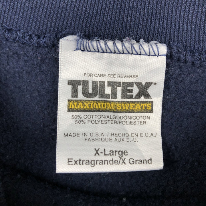 90'S TULTEX Shark Pattern Animal Sweatshirt, Made in USA, Men's XL equivalent, Vintage cotton navy blue type Vintage Second Hand