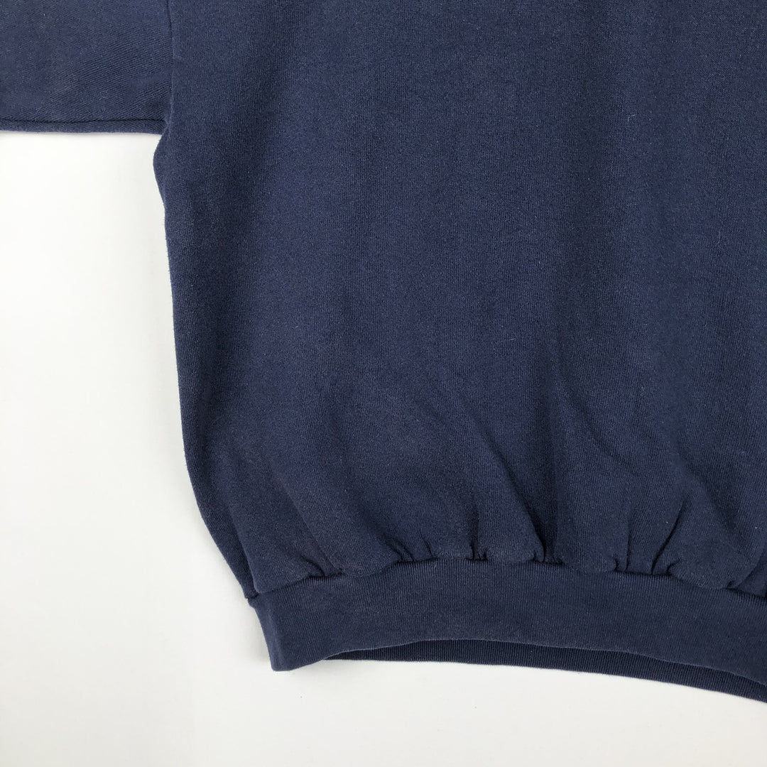 90'S TULTEX Shark Pattern Animal Sweatshirt, Made in USA, Men's XL equivalent, Vintage cotton navy blue type Vintage Second Hand