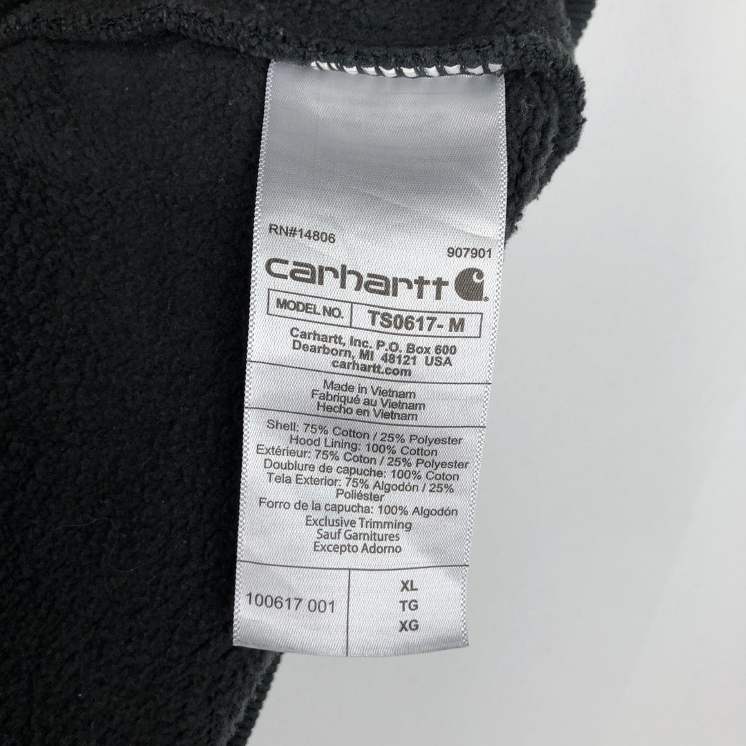 Carhartt Loose Fit Half-Zip Hoodie, Men's XL cotton black type Vintage Second Hand