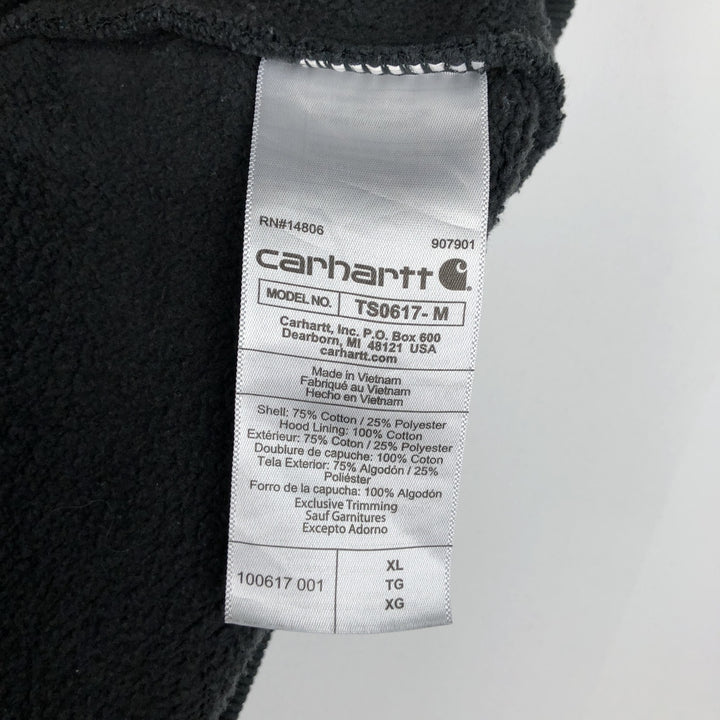Carhartt Loose Fit Half-Zip Hoodie, Men's XL cotton black type Vintage Second Hand