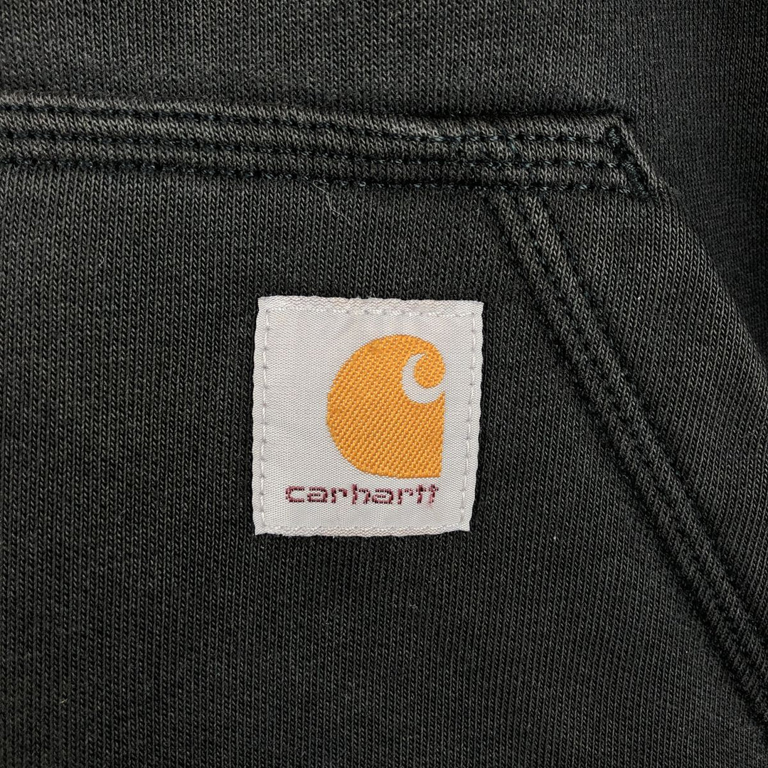 Carhartt Loose Fit Half-Zip Hoodie, Men's XL cotton black type Vintage Second Hand