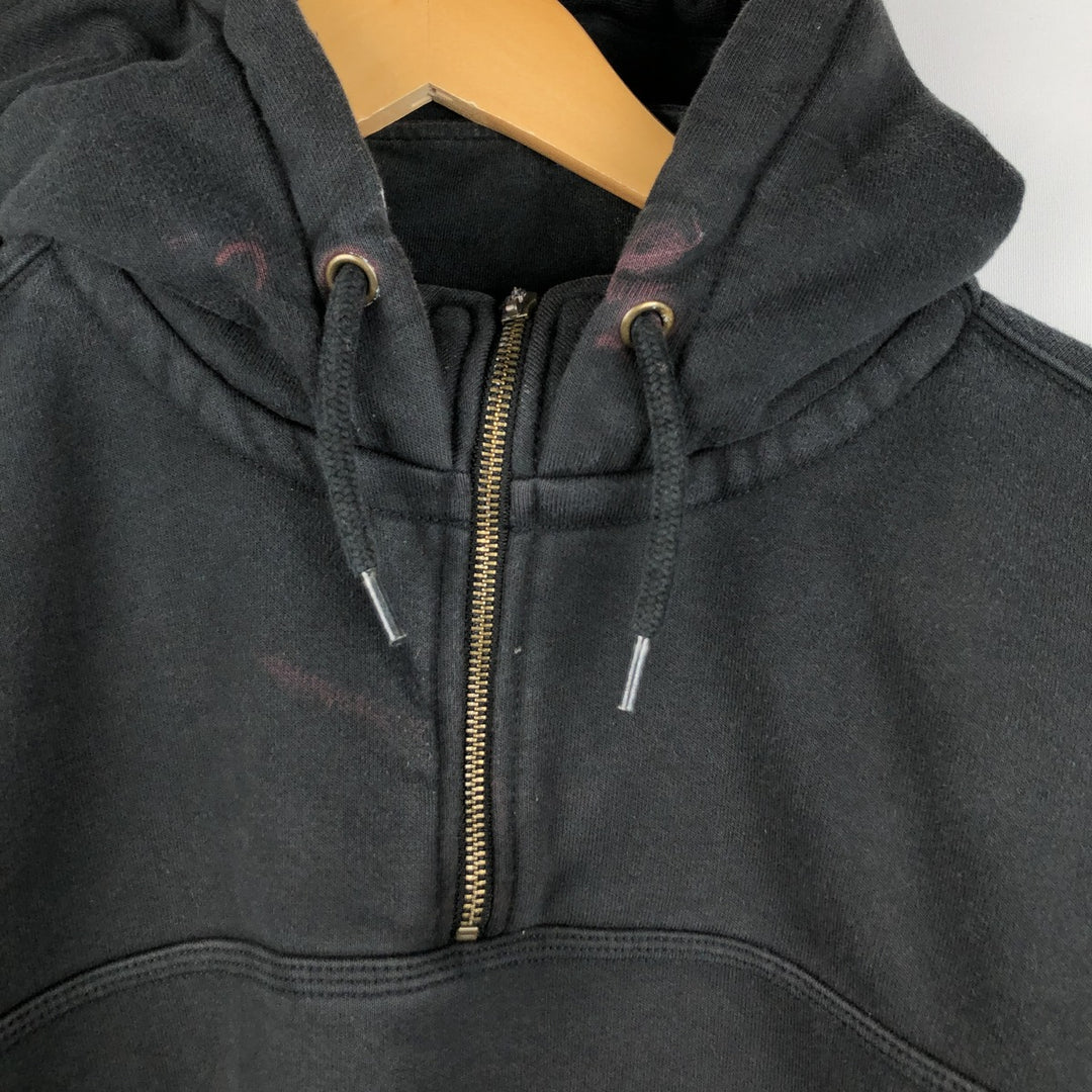 Carhartt Loose Fit Half-Zip Hoodie, Men's XL cotton black type Vintage Second Hand