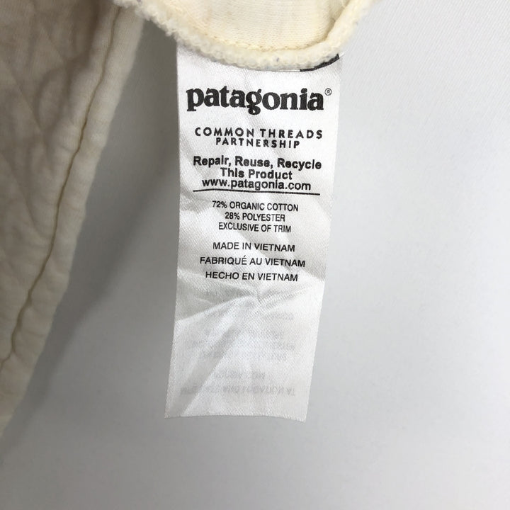 Patagonia Organic Cotton Quilted Snap-T Sweatshirt (25281FA18) - Women's Size M cotton white type Vintage Second Hand