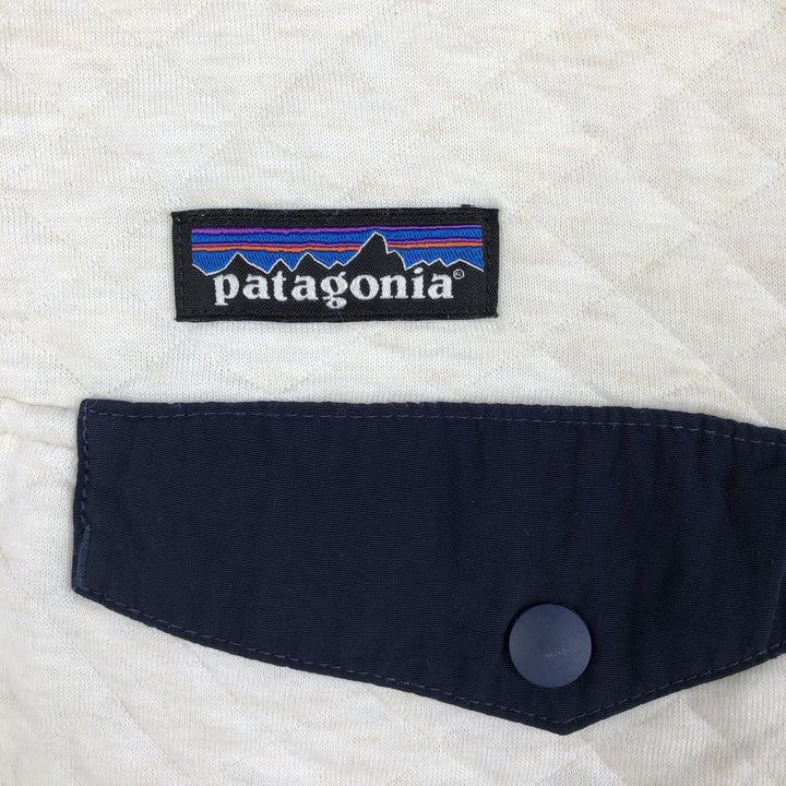 Patagonia Organic Cotton Quilted Snap-T Sweatshirt (25281FA18) - Women's Size M cotton white type Vintage Second Hand