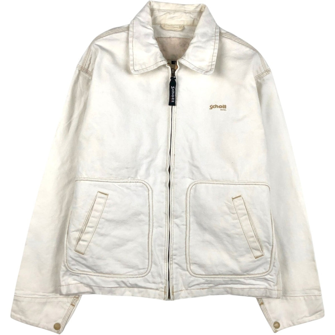 Schott Duck Work Jacket, Men's Size M (approx.) unclear white type Vintage Second Hand