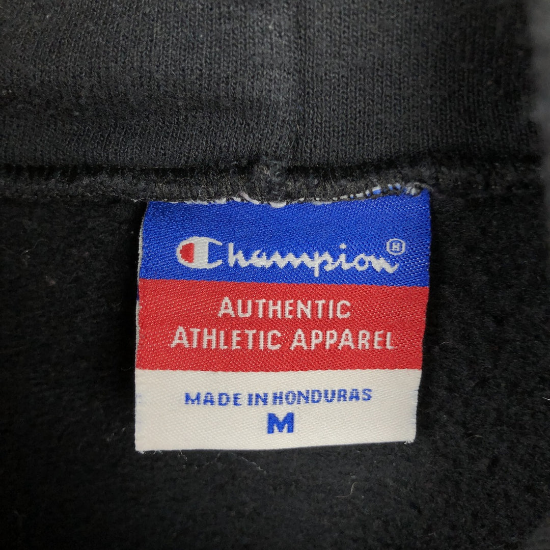 Champion Authentic Athletic Apparel College Sweatshirt Pullover Hoodie, Men's Size M (approx.) cotton black type Vintage Second Hand