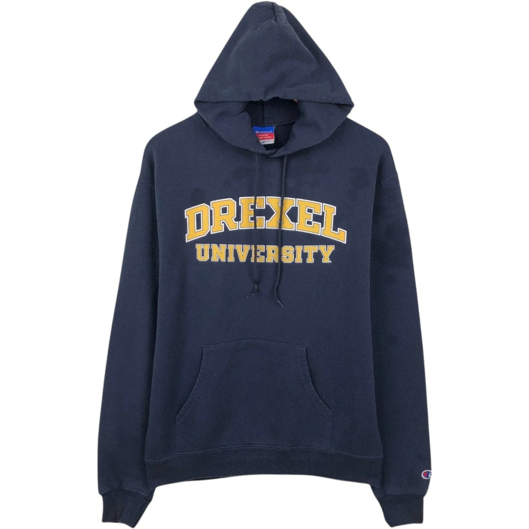 2000'S Champion Authentic Athletic Apparel College Pullover Hoodie, Men's Size M cotton navy blue type Vintage Second Hand