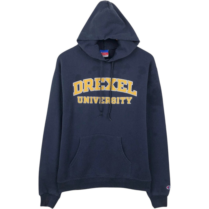 2000'S Champion Authentic Athletic Apparel College Pullover Hoodie, Men's Size M cotton navy blue type Vintage Second Hand