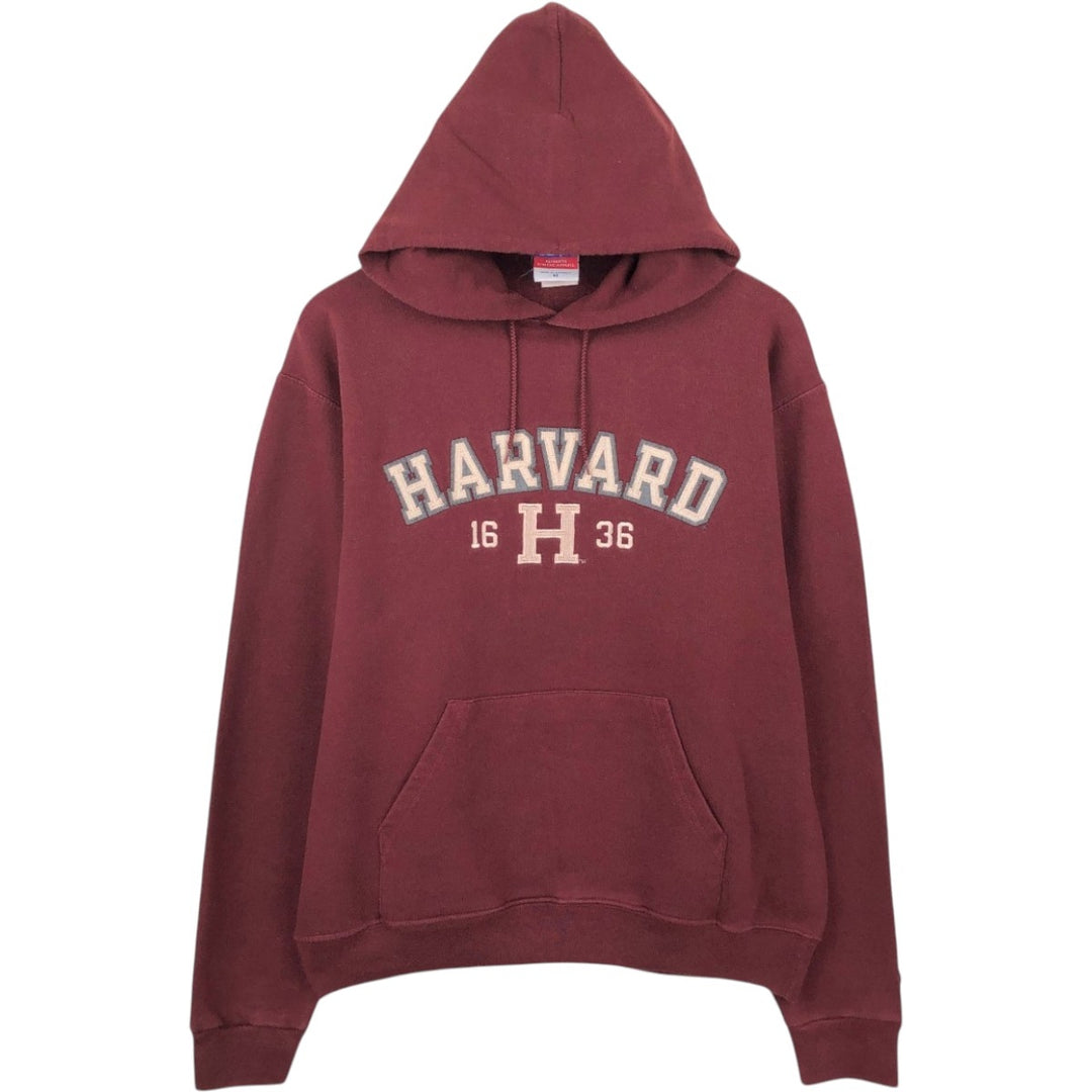 Champion HARVARD College Sweatshirt Pullover Hoodie (Men's Size M) polyester burgundy type Vintage Second Hand