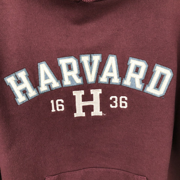 Champion HARVARD College Sweatshirt Pullover Hoodie (Men's Size M) polyester burgundy type Vintage Second Hand