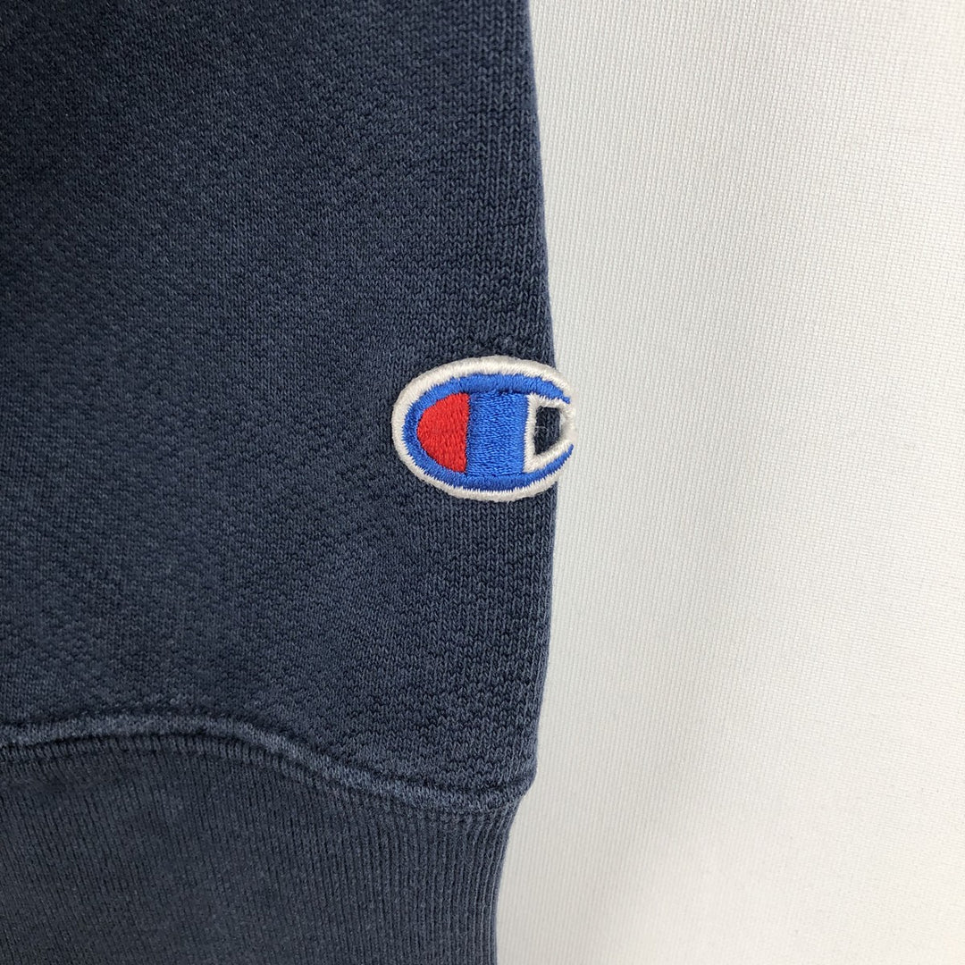 Champion Premium Reverse Weave IOWA University of Iowa College Sweat Pullover Hoodie (Men's Size M) cotton navy blue type Vintage Second Hand