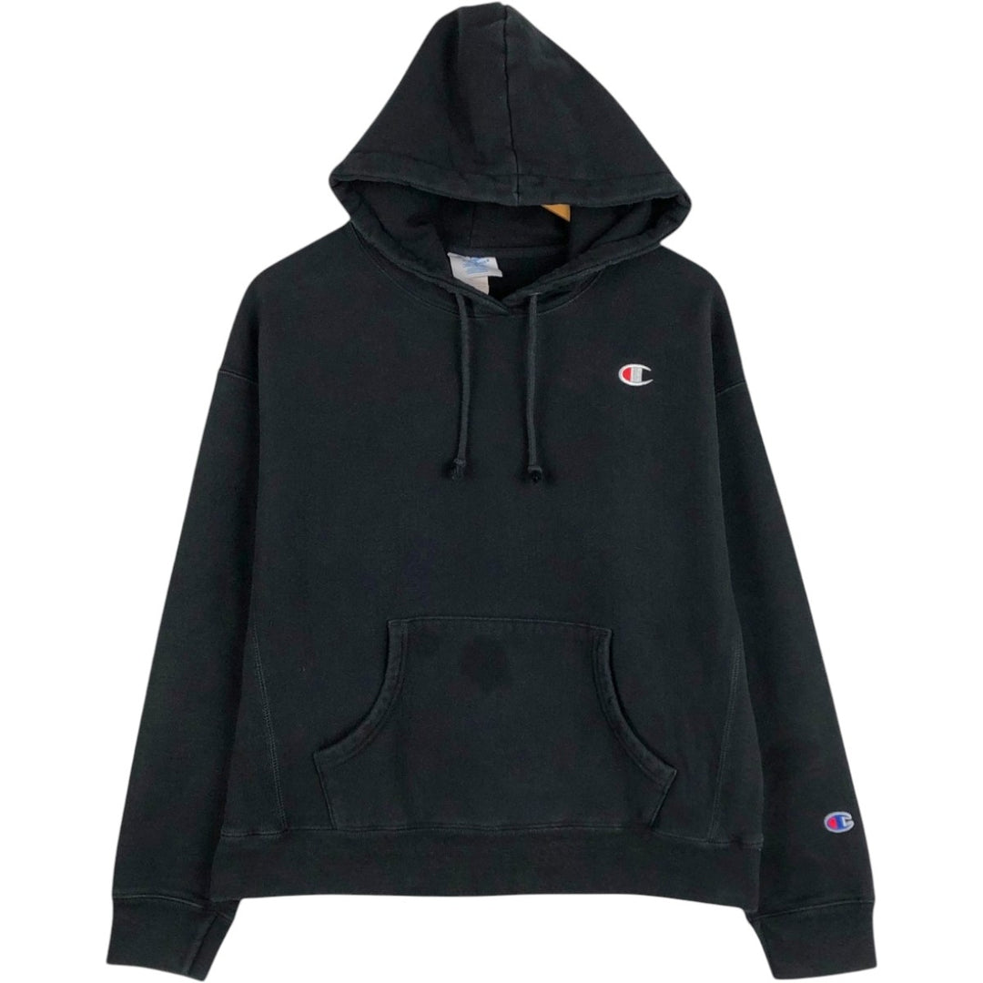 Champion REVERSE WEAVE Reverse Weave Sweat Pullover Hoodie Men's XL cotton black type Vintage Second Hand