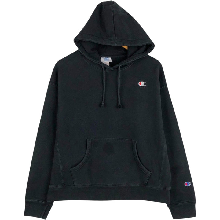 Champion REVERSE WEAVE Reverse Weave Sweat Pullover Hoodie Men's XL cotton black type Vintage Second Hand