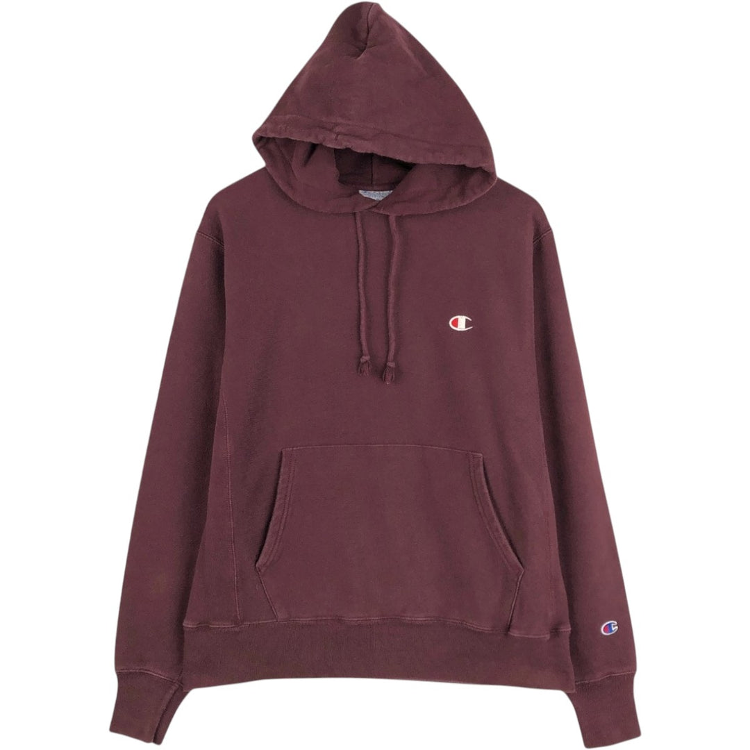 Champion REVERSE WEAVE Reverse Weave Sweat Pullover Hoodie Men's M cotton Red type red-purple Vintage Second Hand