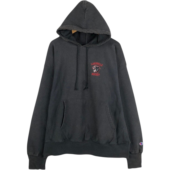 2000'S Champion Reverse Weave College Sweat Full-Zip Hoodie, Men's Size XL (approx.) cotton black type Vintage Second Hand
