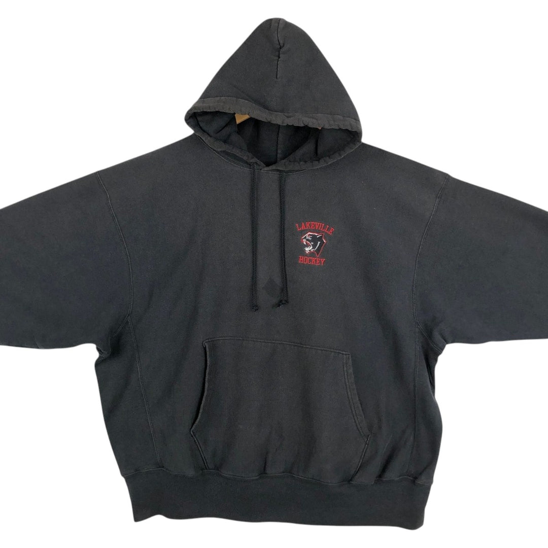 2000'S Champion Reverse Weave College Sweat Full-Zip Hoodie, Men's Size XL (approx.) cotton black type Vintage Second Hand