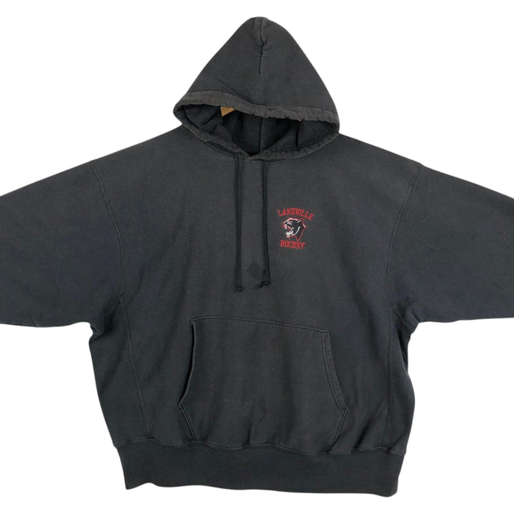 2000'S Champion Reverse Weave College Sweat Full-Zip Hoodie, Men's Size XL (approx.) cotton black type Vintage Second Hand