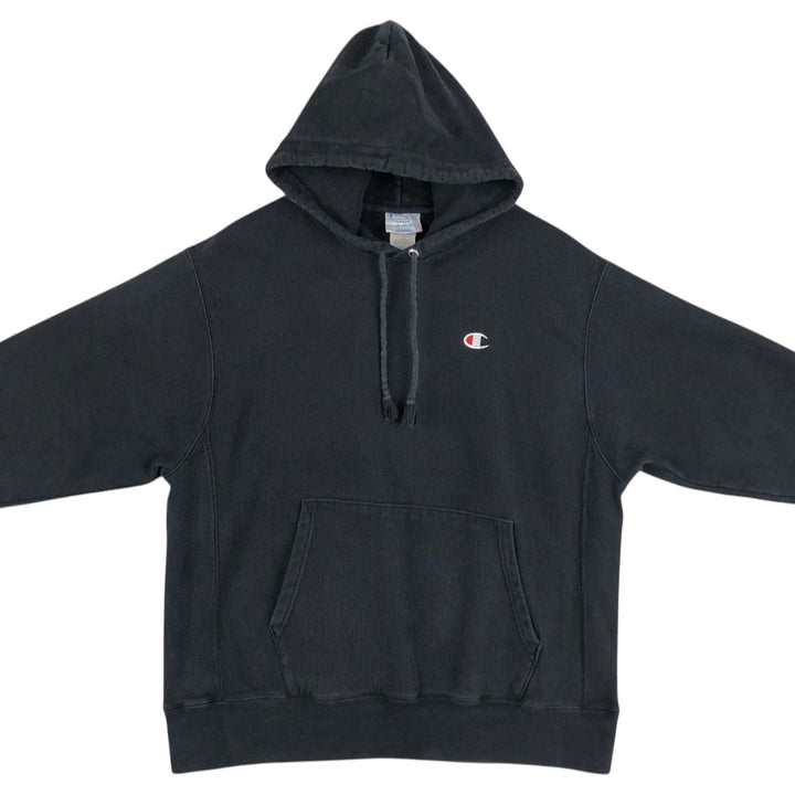 Champion REVERSE WEAVE Reverse Weave Sweat Pullover Hoodie Men's L size cotton black type Vintage Second Hand