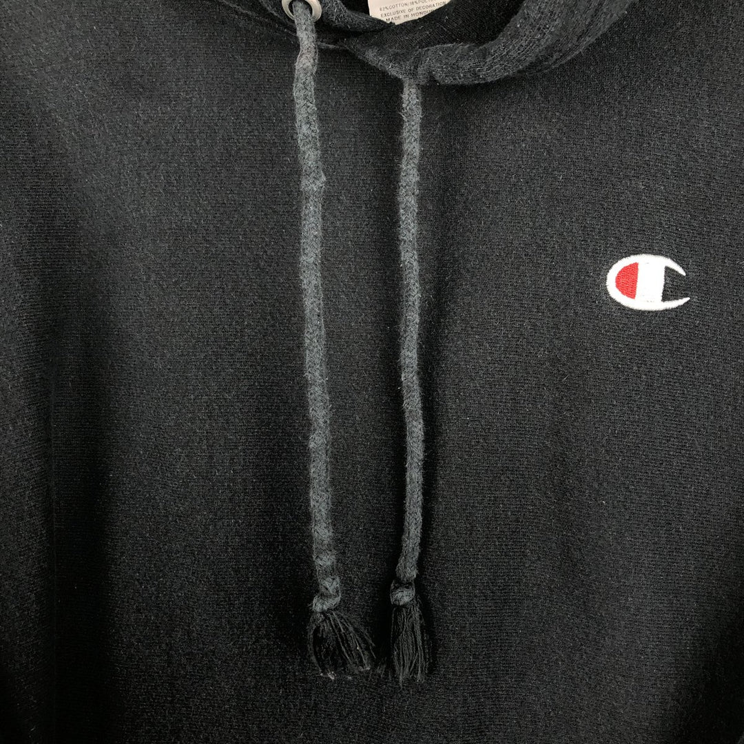 Champion REVERSE WEAVE Reverse Weave Sweat Pullover Hoodie Men's L size cotton black type Vintage Second Hand