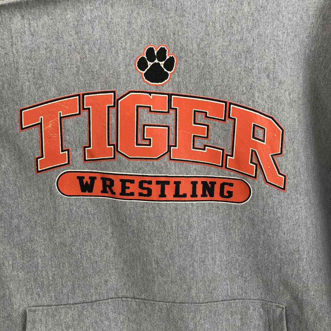 2000'S Champion PREMIUM REVERSE WEAVE Premium Reverse Weave Sweatshirt Pullover Hoodie, Men's XXL cotton gray type Vintage Second Hand