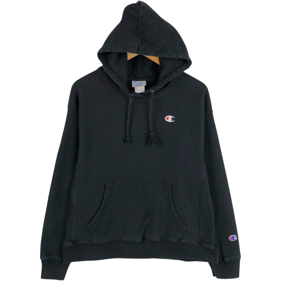 Champion REVERSE WEAVE Reverse Weave Sweat Pullover Hoodie Men's L size cotton black type Vintage Second Hand