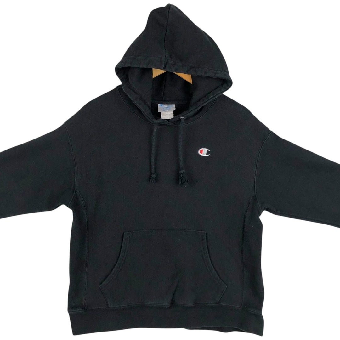 Champion REVERSE WEAVE Reverse Weave Sweat Pullover Hoodie Men's L size cotton black type Vintage Second Hand