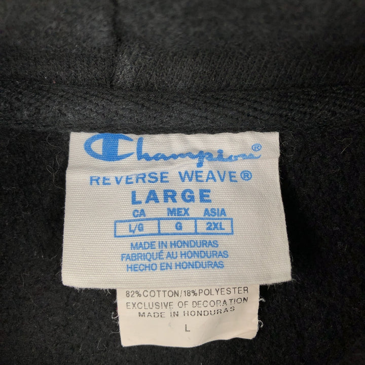 Champion REVERSE WEAVE Reverse Weave Sweat Pullover Hoodie Men's L size cotton black type Vintage Second Hand