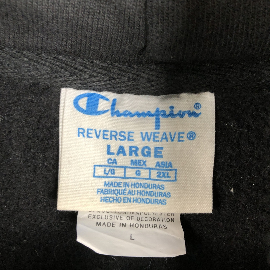 Champion REVERSE WEAVE Reverse Weave Sweat Pullover Hoodie Men's L size cotton black type Vintage Second Hand