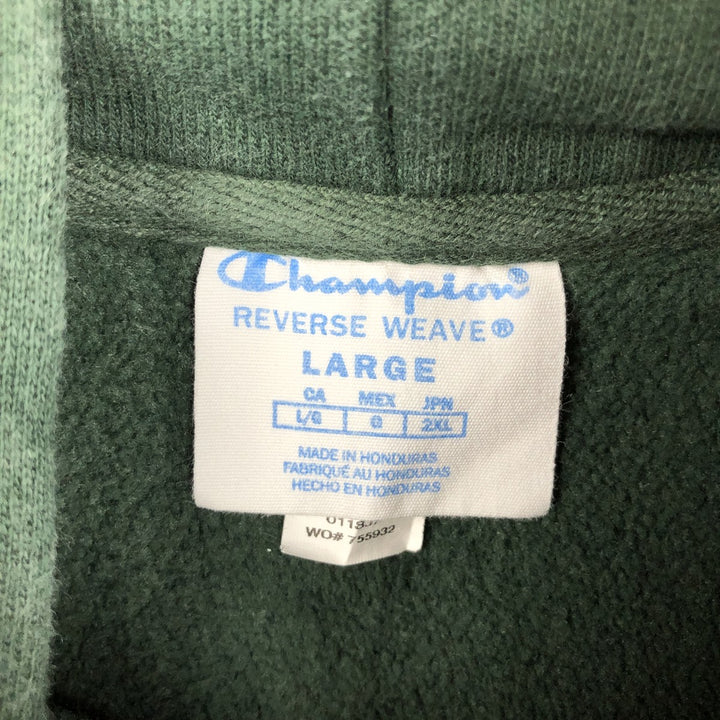 Champion REVERSE WEAVE Reverse Weave Sweat Pullover Hoodie Men's L size cotton green type Vintage Second Hand