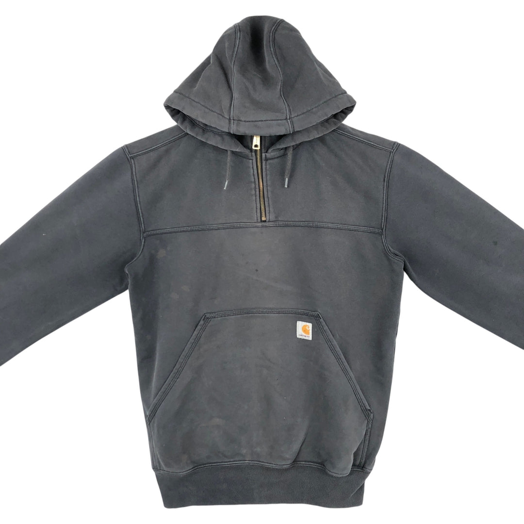Carhartt Original Fit Half-Zip Hoodie, Men's Size Small cotton black type Vintage Second Hand