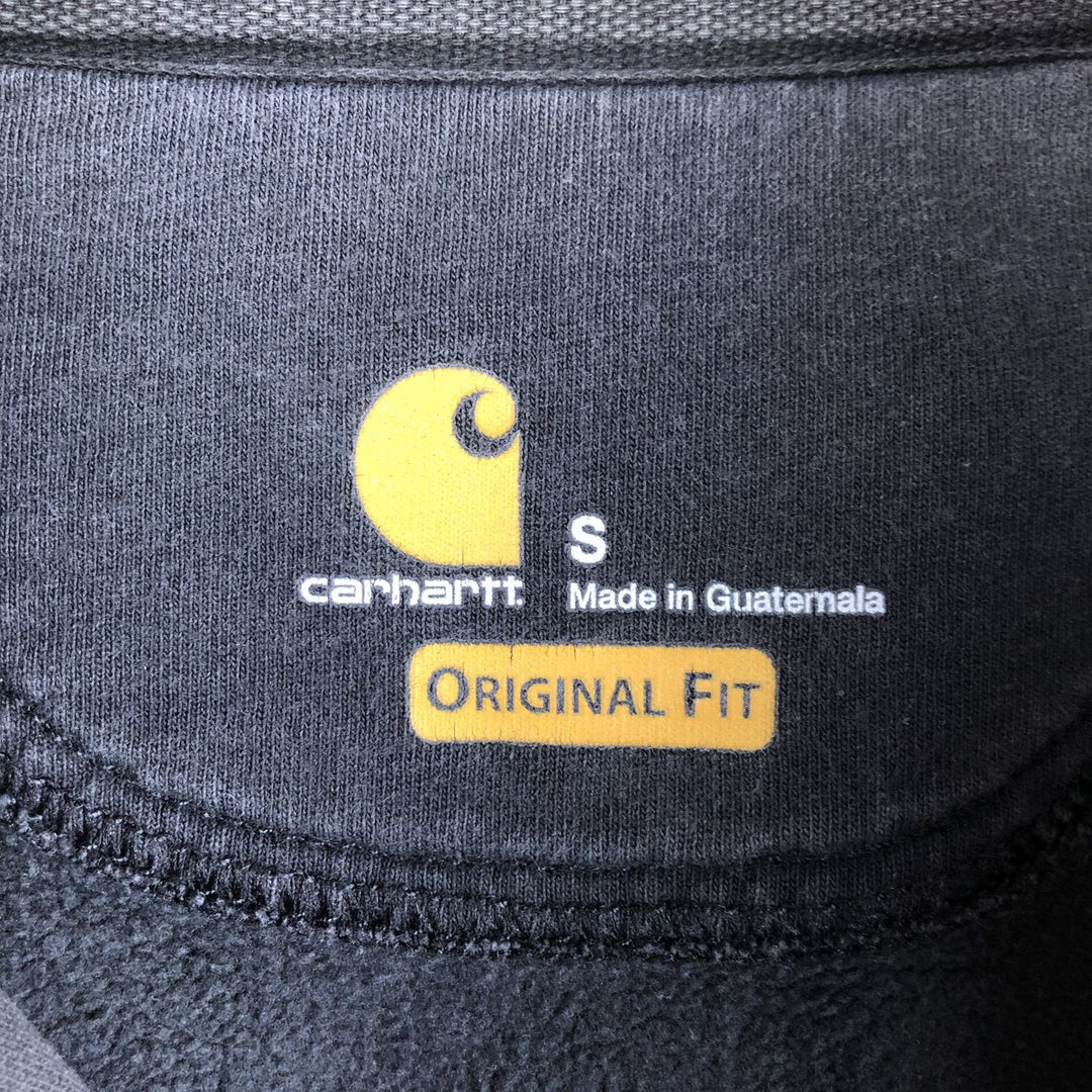 Carhartt Original Fit Half-Zip Hoodie, Men's Size Small cotton black type Vintage Second Hand