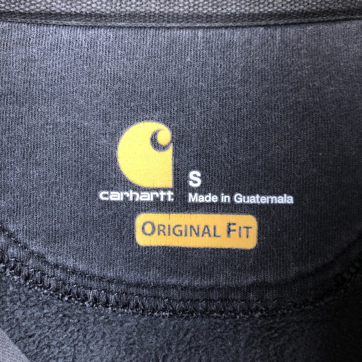 Carhartt Original Fit Half-Zip Hoodie, Men's Size Small cotton black type Vintage Second Hand