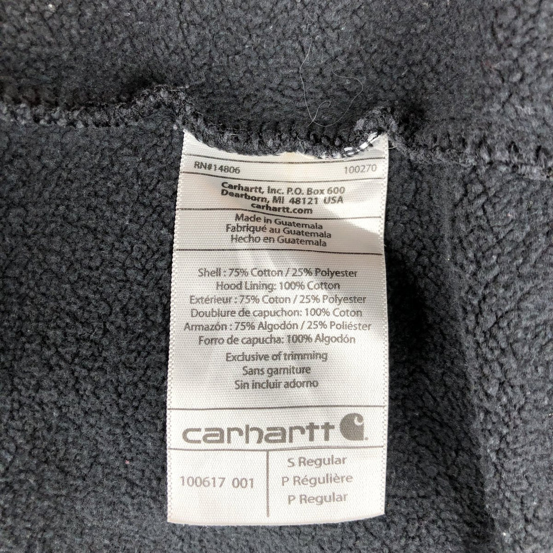Carhartt Original Fit Half-Zip Hoodie, Men's Size Small cotton black type Vintage Second Hand