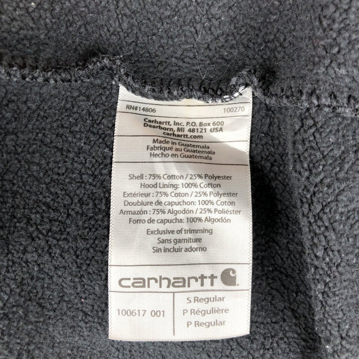 Carhartt Original Fit Half-Zip Hoodie, Men's Size Small cotton black type Vintage Second Hand