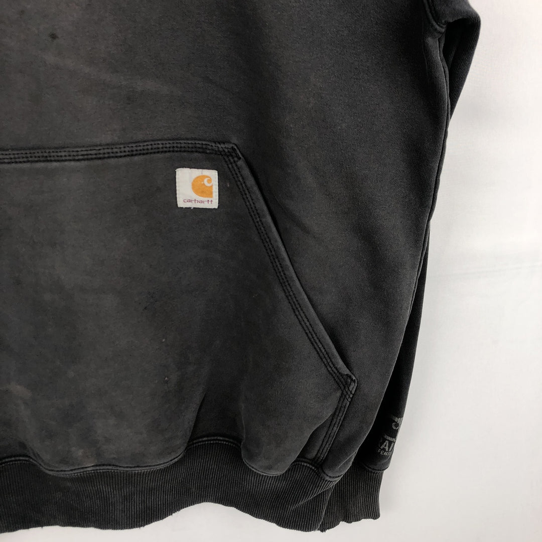 Carhartt Original Fit Half-Zip Hoodie, Men's Size Small cotton black type Vintage Second Hand