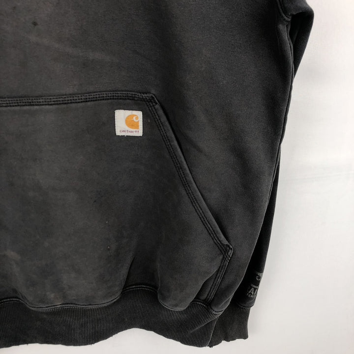Carhartt Original Fit Half-Zip Hoodie, Men's Size Small cotton black type Vintage Second Hand