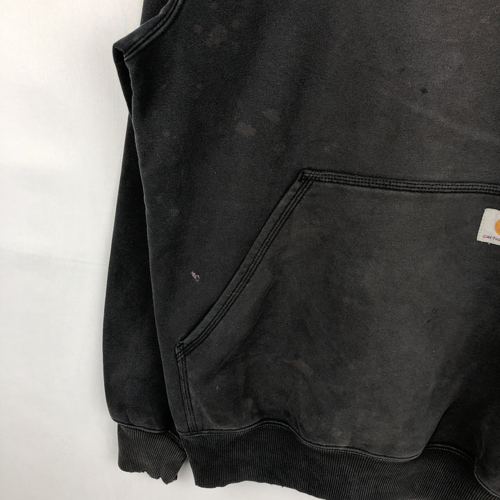 Carhartt Original Fit Half-Zip Hoodie, Men's Size Small cotton black type Vintage Second Hand