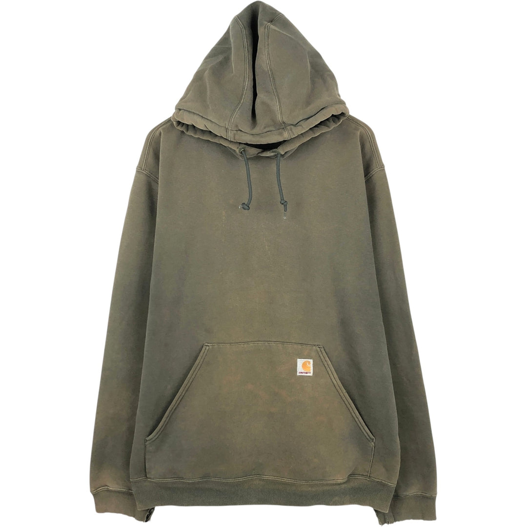 Carhartt Sweat Pullover Hoodie Men's XL Size cotton Khaki type Vintage Second Hand