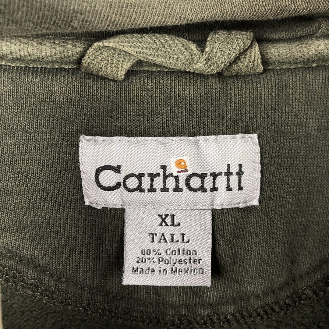 Carhartt Sweat Pullover Hoodie Men's XL Size cotton Khaki type Vintage Second Hand