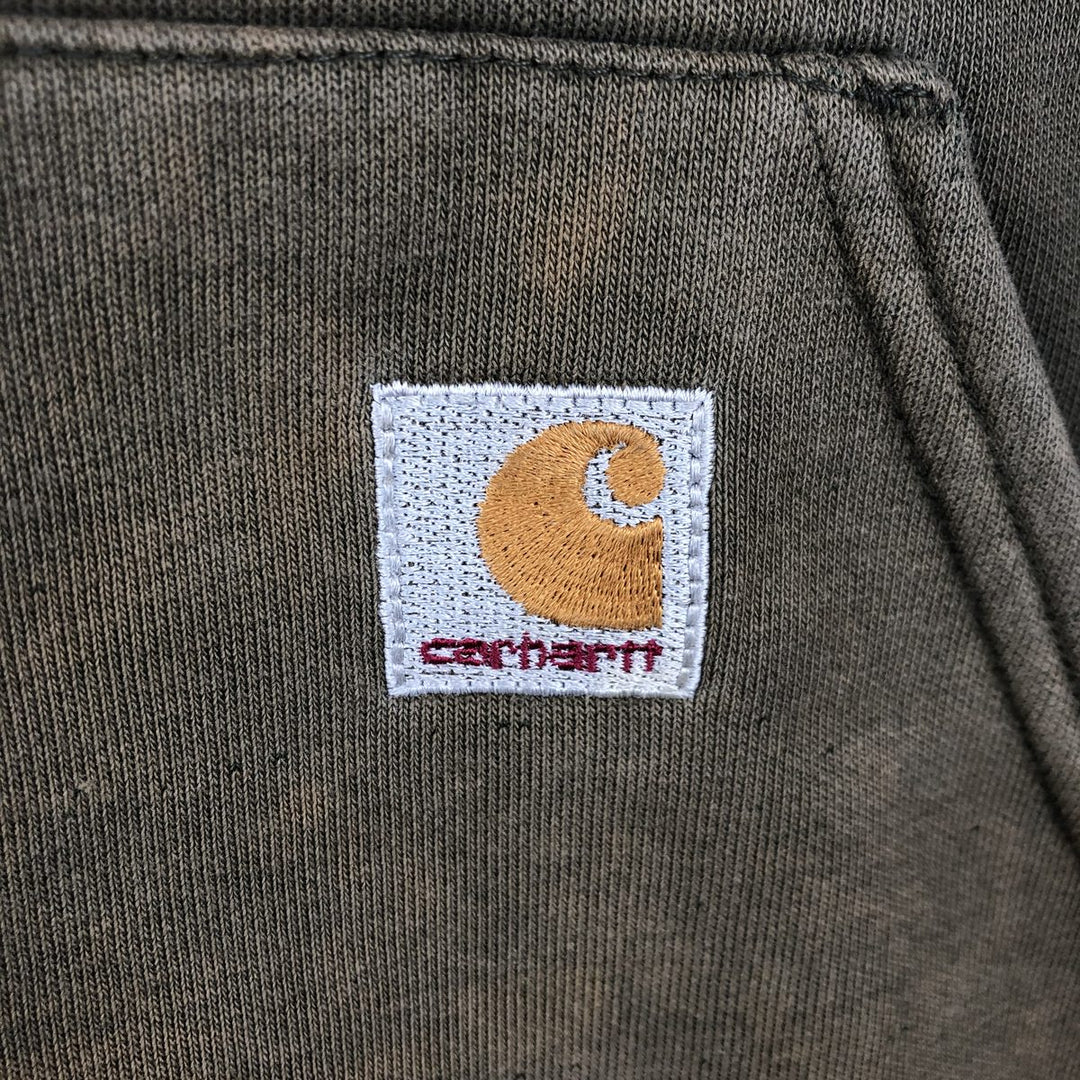 Carhartt Sweat Pullover Hoodie Men's XL Size cotton Khaki type Vintage Second Hand