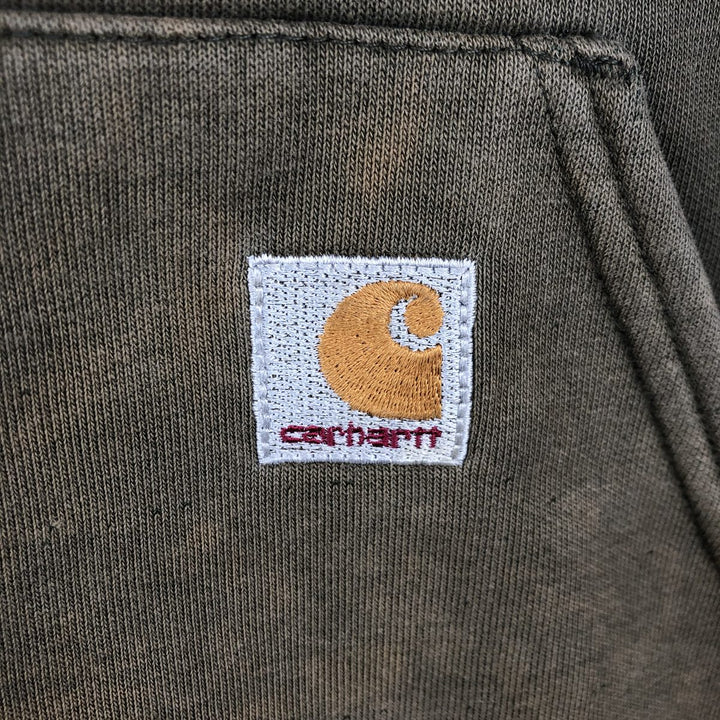 Carhartt Sweat Pullover Hoodie Men's XL Size cotton Khaki type Vintage Second Hand